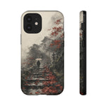 Autumn Temple Steps phone case | Japanese watercolor landscape cover