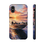 Sunset Bass Fishing Boat phone case | Tough Cover