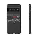 Black C6 Phone Case American Sports Car Tough Cover Gift