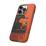 Orange Mustang Art Phone Case, GT500 American Muscle Car Tough Cover for Male