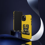 1969 Camaro Z28 Yellow Front View Muscle Car Tough Phone Case