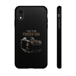 1978 Trans Am Phone Case Featuring Black Firebird Muscle Car Artwork