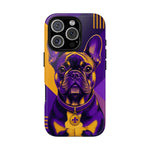 French Bulldog Pop-Art Portrait Tough Phone Case - Purple Gold