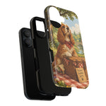 Cocker Spaniel Picnic Scene phone case | vintage dog art