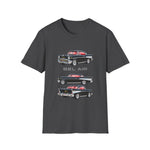 Classic 1957 Chevy Bel Air Hardtop Car Trio Illustration T-Shirt