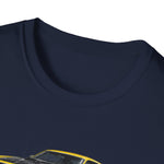 Yellow 1969 Mach 1 T-Shirt | Classic Muscle Car Illustration