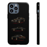 Trans Am Phone Case Black Gold, Three-View Vector Tough Cover
