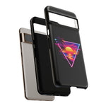 Synthwave Sunset Triangle Phone Case Retro Vaporwave Case