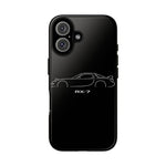 RX-7 outline car Tough Case | JDM sports car phone case