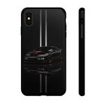 300ZX Phone Case, Black 90 JDM Sports Car Red Stripe Studio Cover