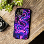 Neon Dragon Smoke Trail Vaporwave Art Tough Phone Case