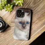 Ragdoll Kitten Phone Case, Blue Eyes Macro Portrait Cover, Gift