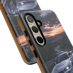 Skyline GT-R R34 White Nurburgring Speed Art Tough Phone Case