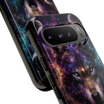 Cosmic Wolf Phone Case, Galaxy Nebula Portrait Tough Cover, Gift