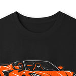 C8 Z06 Convertible Illustration Long Sleeve, Orange Sports Car Tee