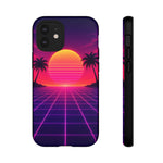 Classic Grid Sunset Vaporwave Art Tough Phone Case