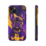 French Bulldog Pop-Art Portrait Tough Phone Case - Purple Gold