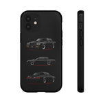 Black GNX Phone Case, Three-View Muscle Car Vector Tough Cover