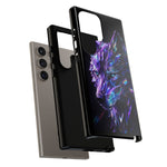 Holographic Wolf Phone Case, Fractured Prism Iridescent Cover