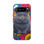 British Shorthair Round Pop Art Tough Phone Case