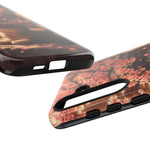 Cherry Blossom Cat Phone Case, Painterly Spring Art Cover
