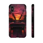 1969 Charger Sunset Tough Phone Case - Palm Silhouette Poster
