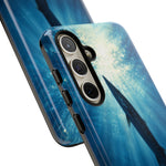 Barracuda Silhouette Phone Case, Sunlit Marine Art Tough Cover