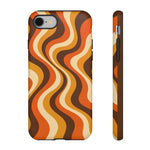 Groovy Wave Lines Retro Art Tough Phone Case