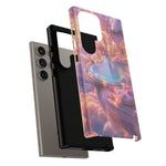 Floating Pool Deck Phone Case, Pastel Cloud 3D Render Cover
