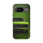Green Charger RT Phone Case, Lime 68 Classic Muscle Car Cover, Mens Gift
