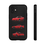 FD RX7 Phone Case Red, Three-View Vector Cover, JDM Gift