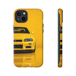Yellow Skyline Phone Case, R34 GTR 90s JDM Legend Tough Cover for Men Gift