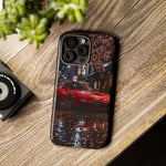 Red FD RX-7 Blossom Alley Tough Phone Case - Rain-Slicked Night