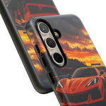 Orange C8 Z06 Flat Plane V8 Speed Art Tough Phone Case