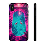 Neon Flamingo Pool Vaporwave Art Tough Phone Case