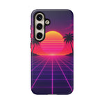 Classic Grid Sunset Vaporwave Art Tough Phone Case