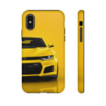 Yellow Camaro Phone Case, ZL1 American Muscle Car Tough Cover for Chevy Owners