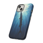 Barracuda Silhouette Phone Case, Sunlit Marine Art Tough Cover