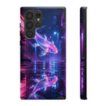 Neon Koi Reflection Vaporwave phone case | Tough Cover