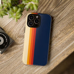 Retro Rainbow Stripe Phone Case | Tough Phone Case