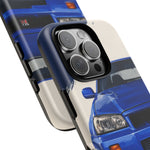 R34 Skyline GT-R Bayside Blue Tough Phone Case for 90s JDM Fans