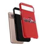 Red Classic Corvette C1 Illustration phone case | Retro Car Tough Case