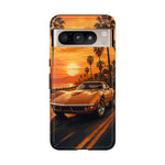 Orange Corvette C3 Stingray Sunset Palms Phone Case