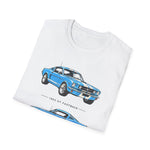 1965 Mustang Fastback T-Shirt | Vintage Car Illustration, Retro Racing