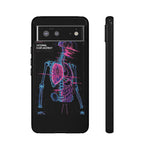 Neon Anatomical Skeleton Phone Case | Internal Displacement Art
