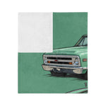 1968 Chevy C10 Pickup illustration Velveteen Microfiber Blanket | Retro Truck