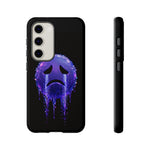 Glitch Sad Face Phone Case, Anime Melt Static Tough Cover