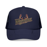 Whitetail Trucker Hat Deer Hunting Camo Foam Hat Buck Antlers Outdoors Snapback Cap