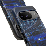 Skyline GT-R R34 Bayside Blue Tokyo Night Art Tough Phone Case