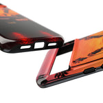 Black Camaro ZL1 Sunset Tough Phone Case - Palm Silhouette